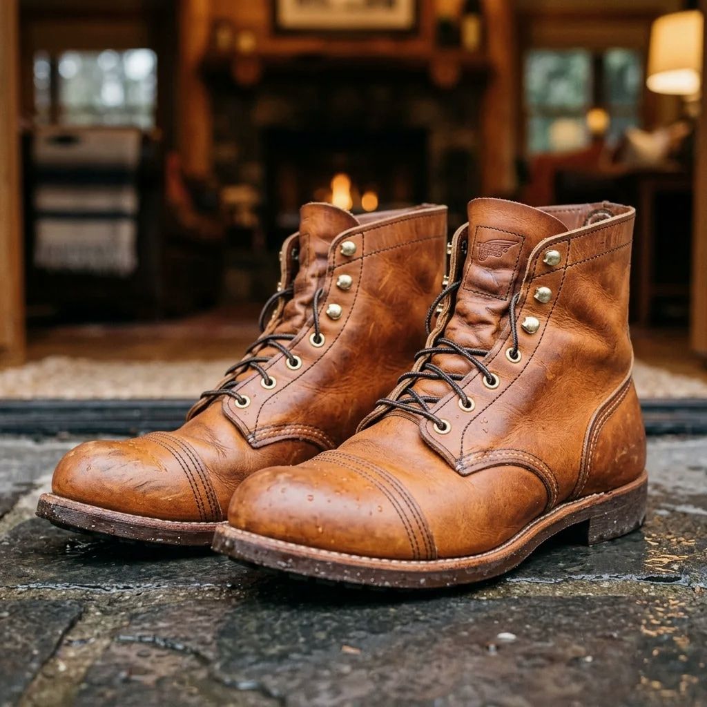 Editorial study of indy boot for the QuarterMaster shoes cabinet.