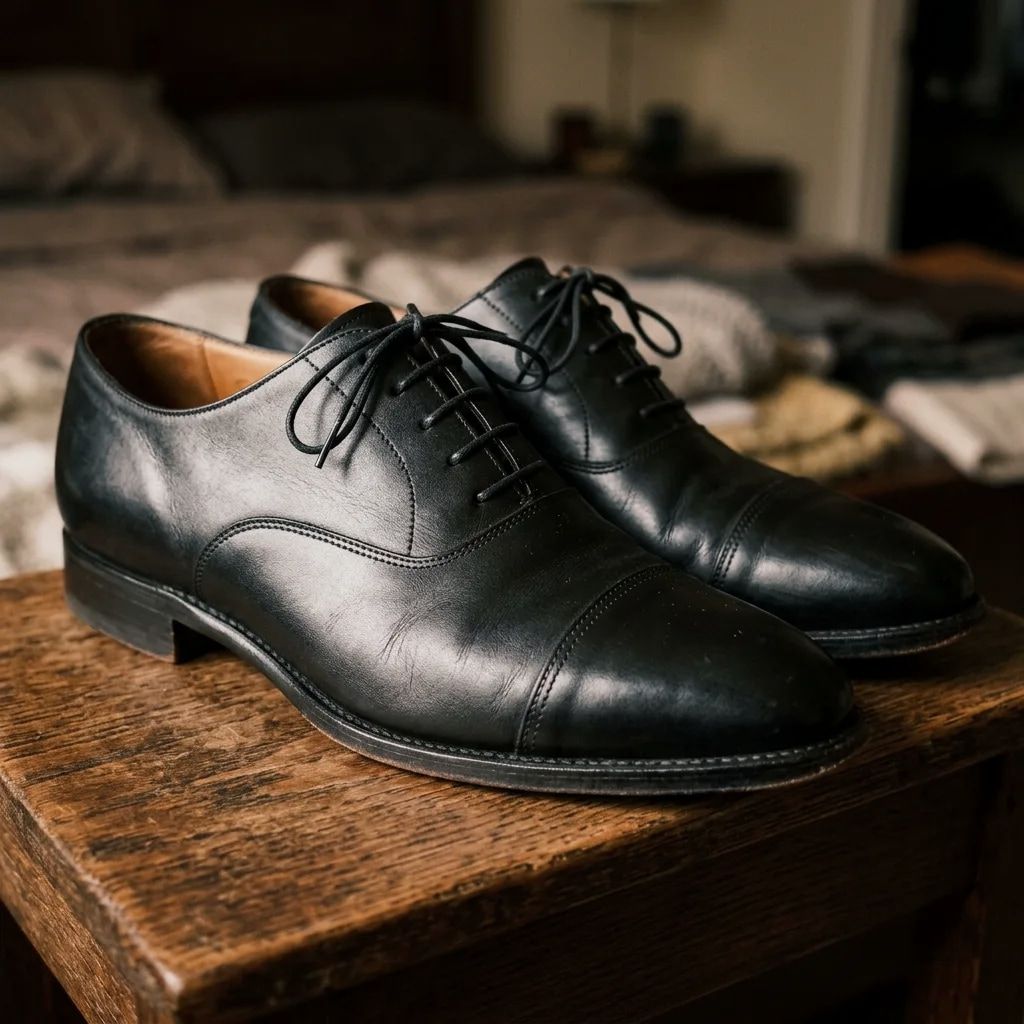 Editorial study of oxford for the QuarterMaster shoes cabinet.