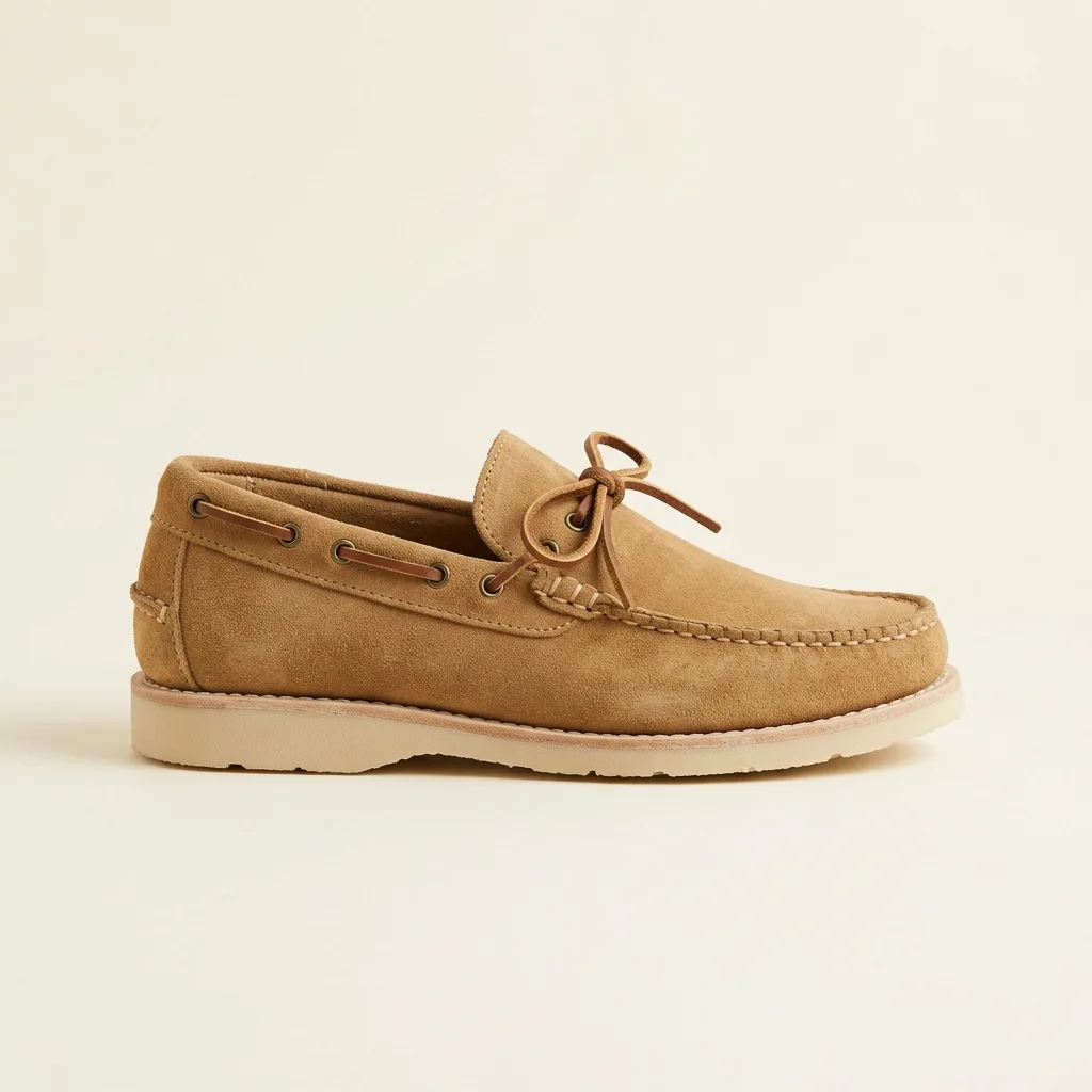 Suede camp-moc loafer product photo