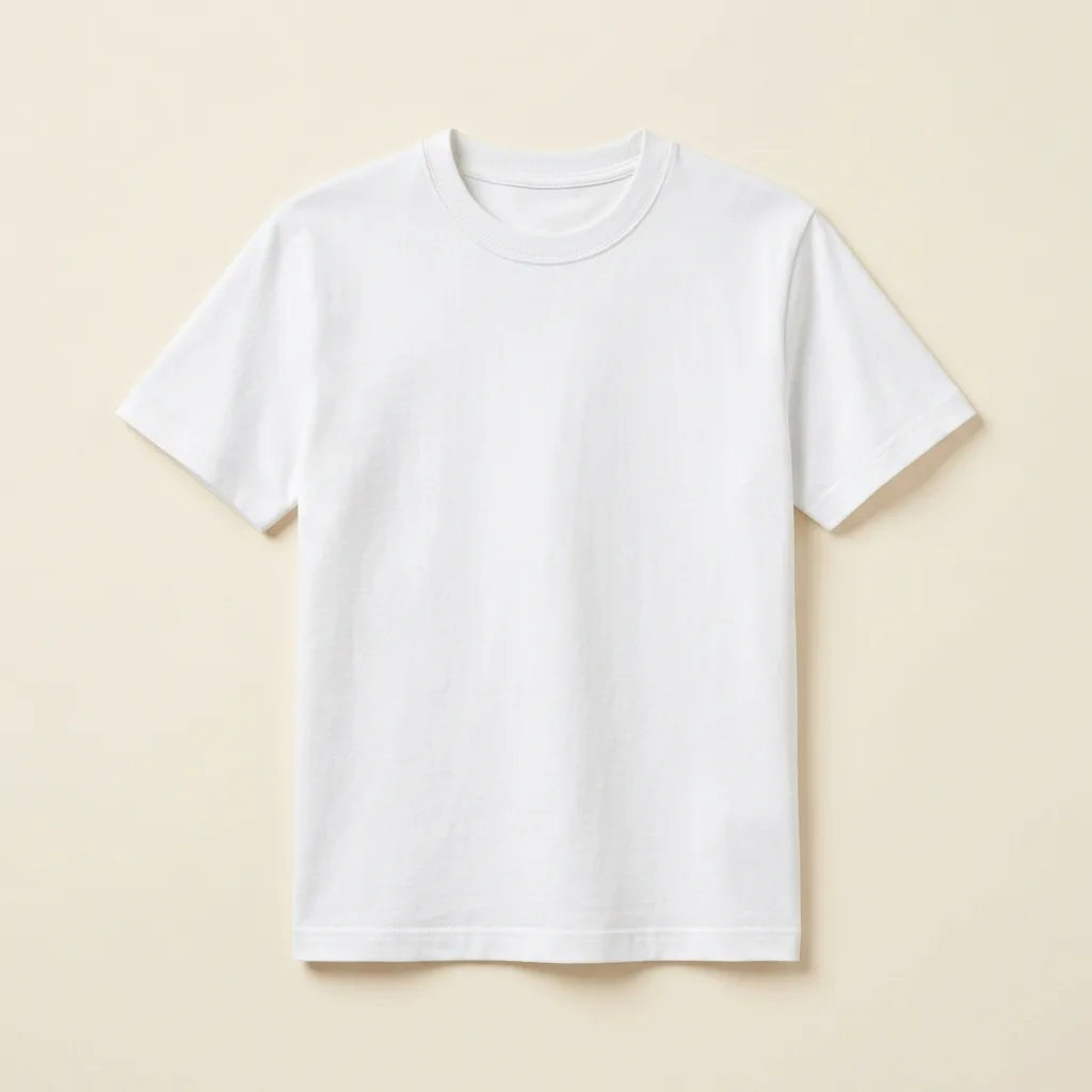 Dense white t-shirt / chambray base product photo