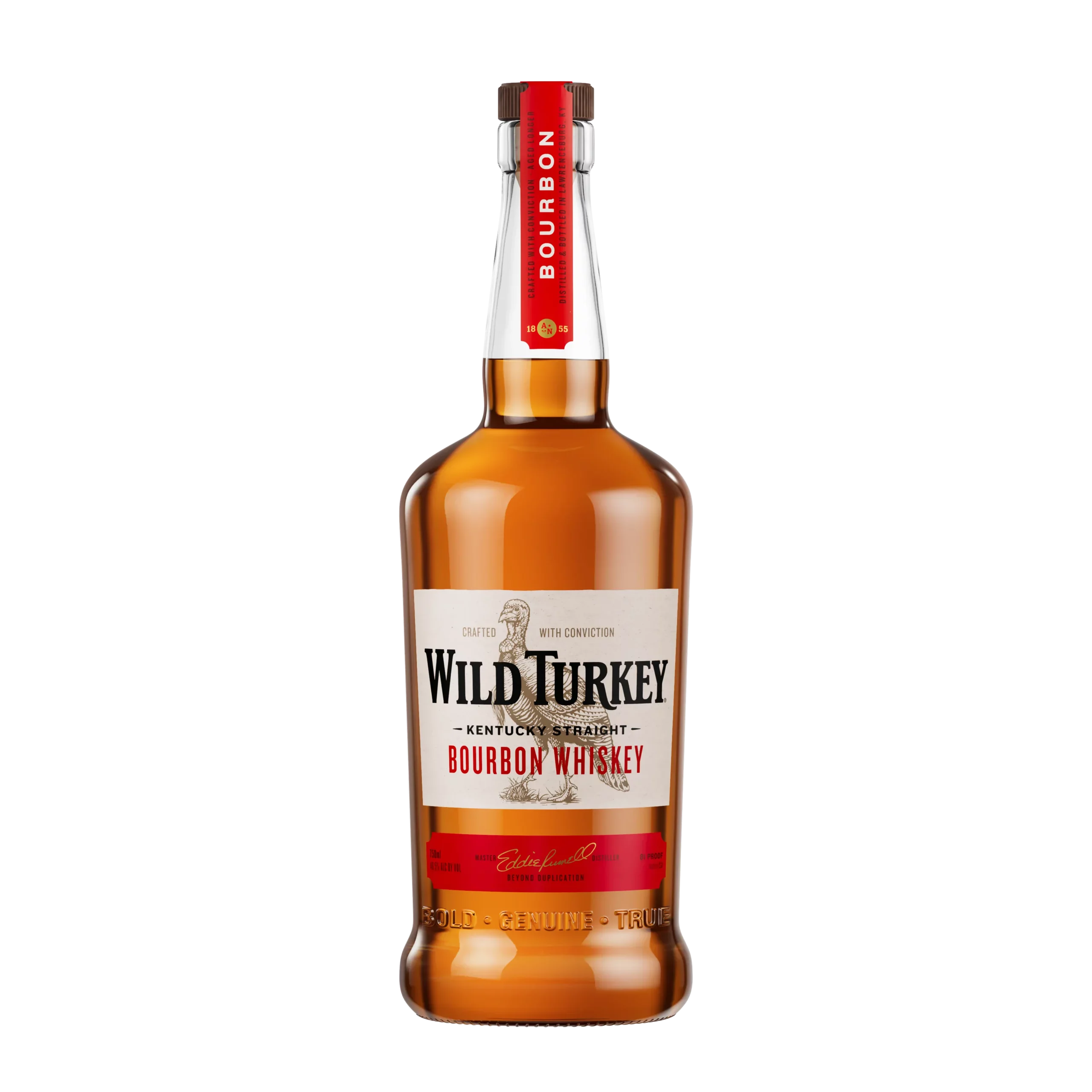 Wild Turkey 101 Bourbon bottle (image via wildturkeybourbon.com)