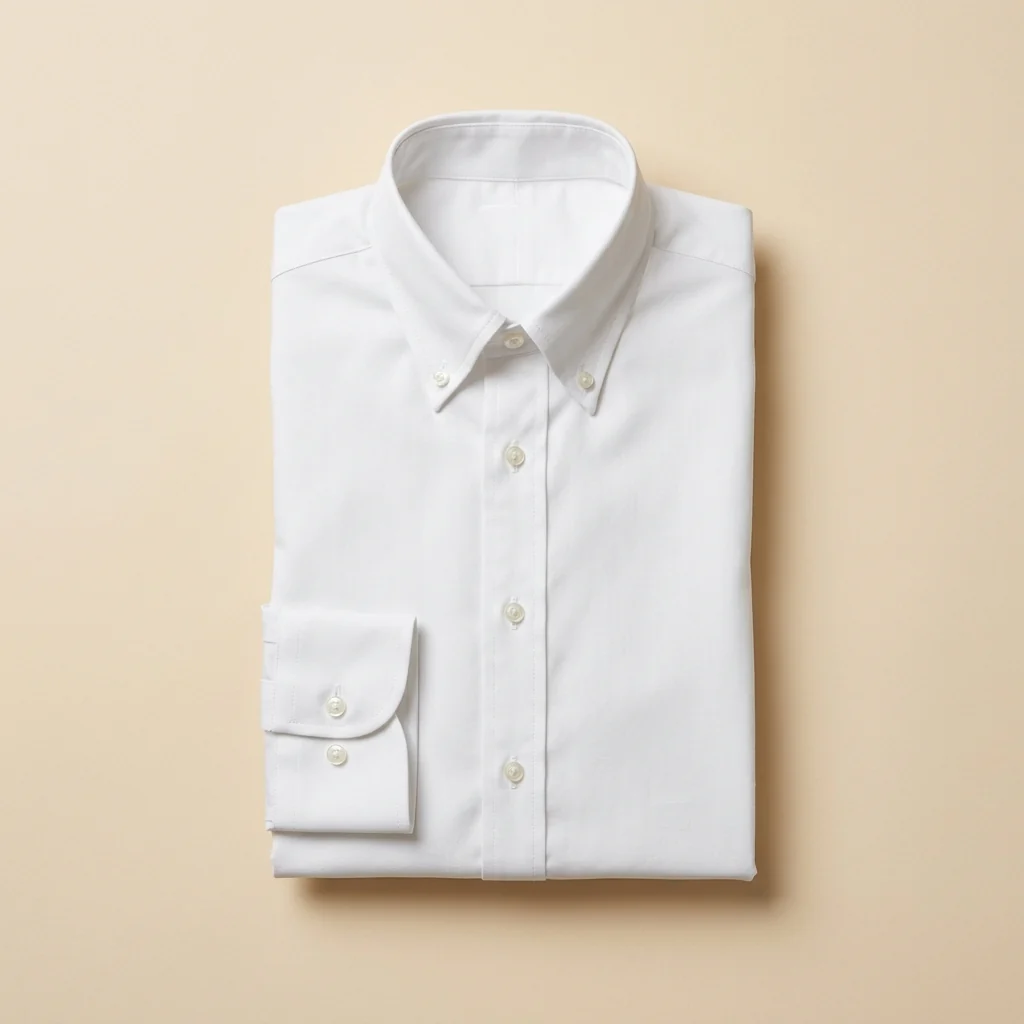 White poplin dress shirt product photo