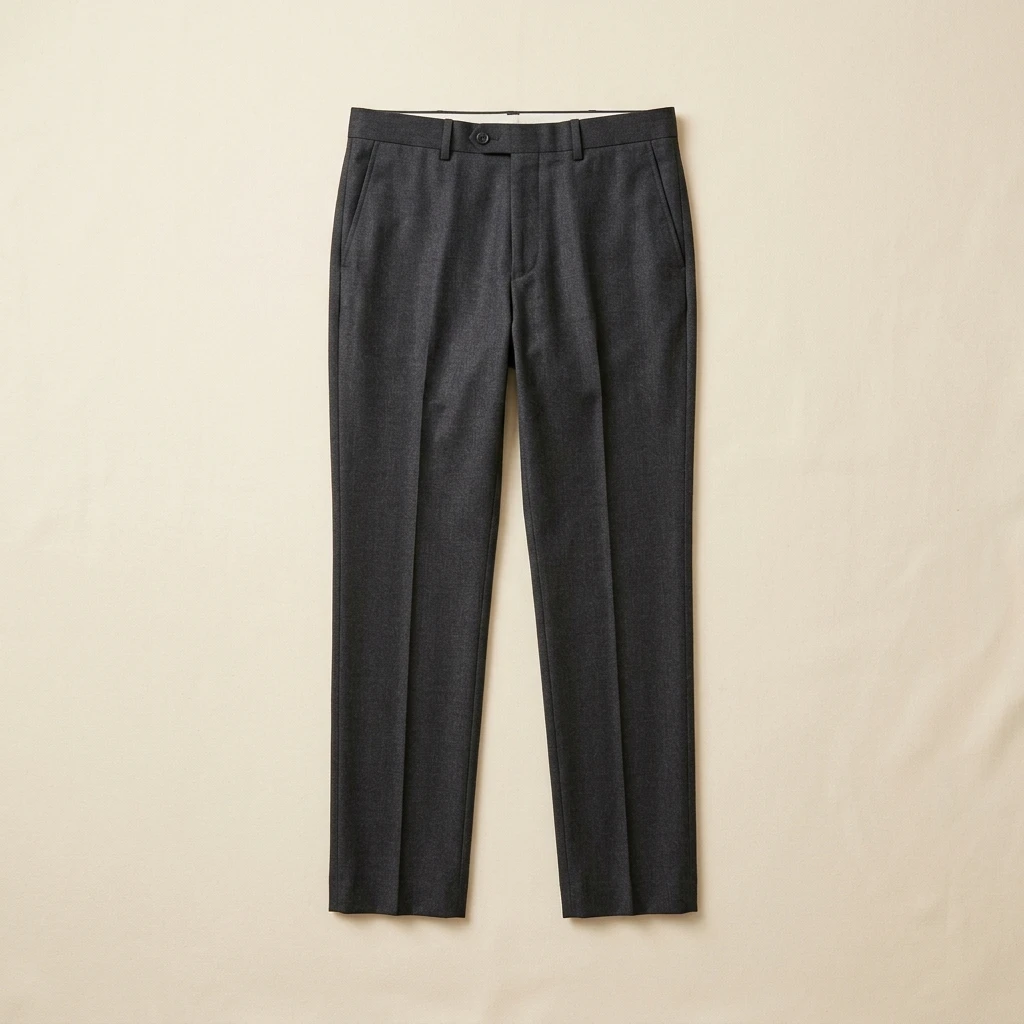 Charcoal wool trousers product photo