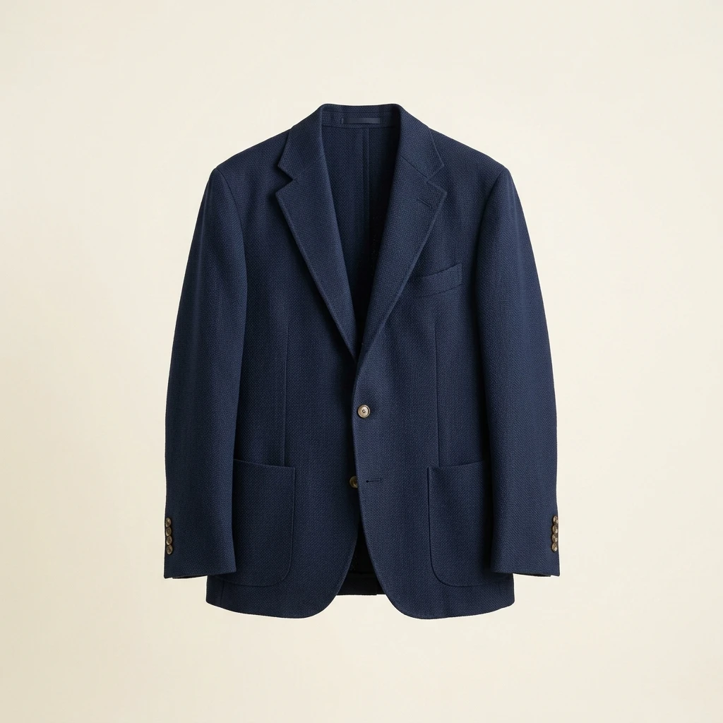 Navy wool sport coat product photo