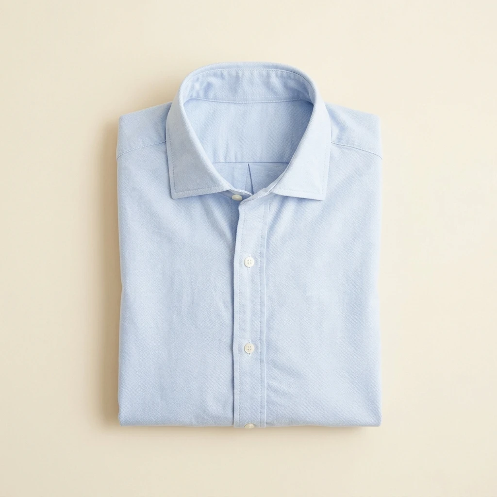 Pale-blue oxford-cloth shirt product photo
